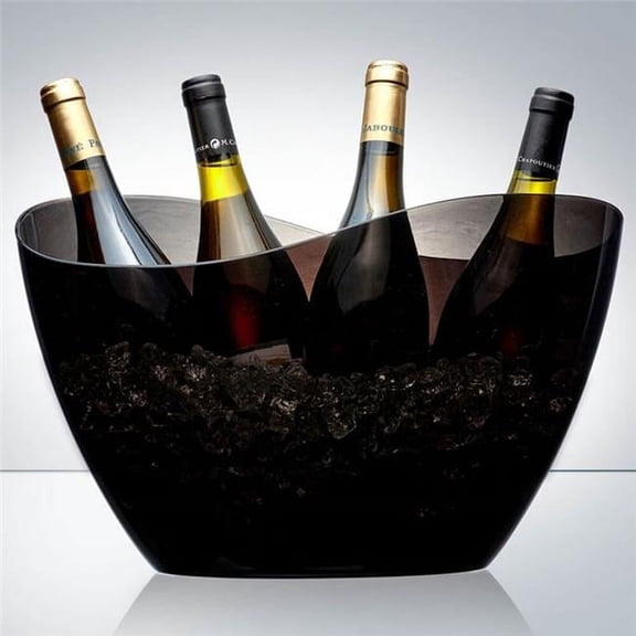 16 x 8.5 x 10 in. Black Wave Party Tub