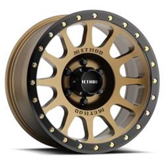 16 x 8 in. 6 x 5.5 in. NV 4.5 in. Backspace Offset Wheel - Bronze & Black Street Loc