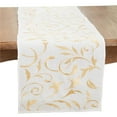 thumbnail image 1 of 16 x 90 in. Botanical Embroidered Leaves Oblong Table Runner, Gold, 1 of 1