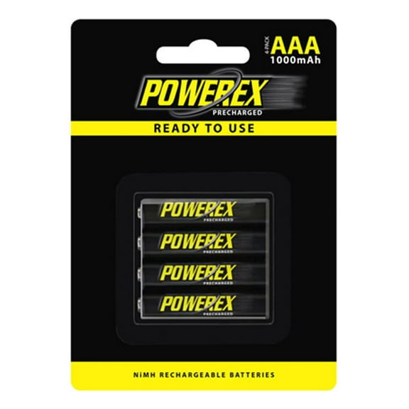 16 x AAA NiMH Powerex PRO Rechargeable Batteries (1000 mAh)