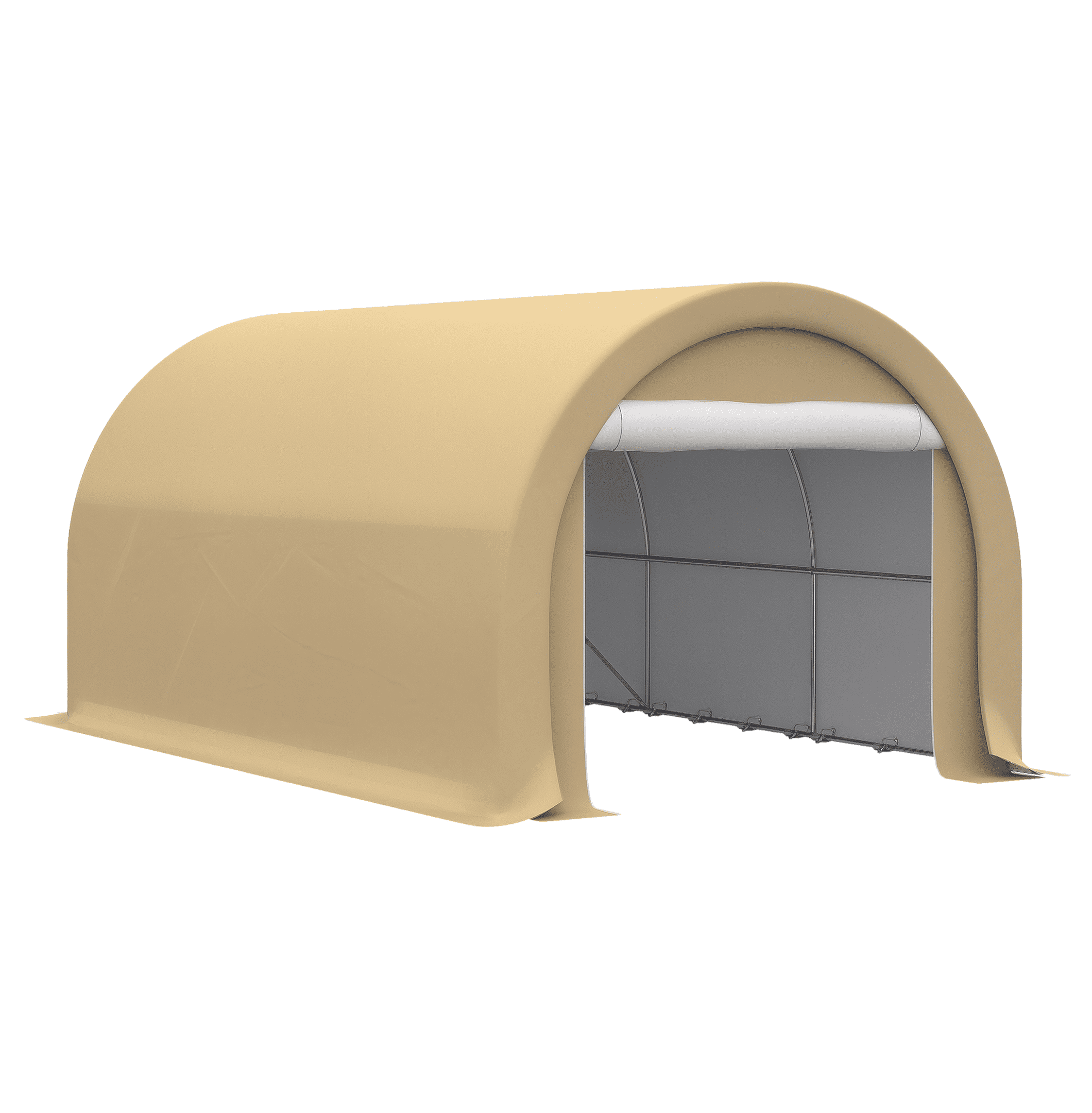 16'x10' Carport Heavy Duty Portable Garage Tent with Zipper Door - Anti-UV PE Canopy Cover for Car, Truck, Boat, RV - Outdoor Storage Shelter