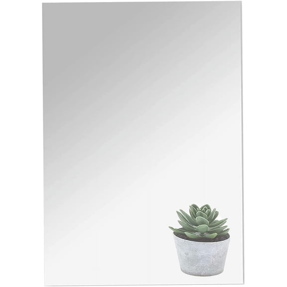 16"x12" Acrylic Mirror Sheet, Flexible Non Glass Body Mirror Tiles Large Self Adhesive Mirror Stickers for Bathroom Bedroom Home Wall Decor (1pc)