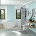 thumbnail image 1 of 16"x12" Black Ceramic Rectangular Vessel Bathroom Sink, 1 of 8