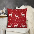16 "x16 " Cushion Case Red Reindeer Velvet Couch Pillow Cases Winter