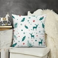 16 "x16 " Pillow Cushion Case Cute Christmas Deer & Christmas Holly