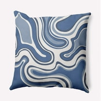 16"x16" Simply Daisy Agate Poly Accent Pillow, Blue Qty 1