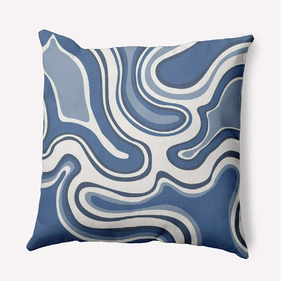 16"x16" Simply Daisy Agate Poly Accent Pillow, Blue Qty 1