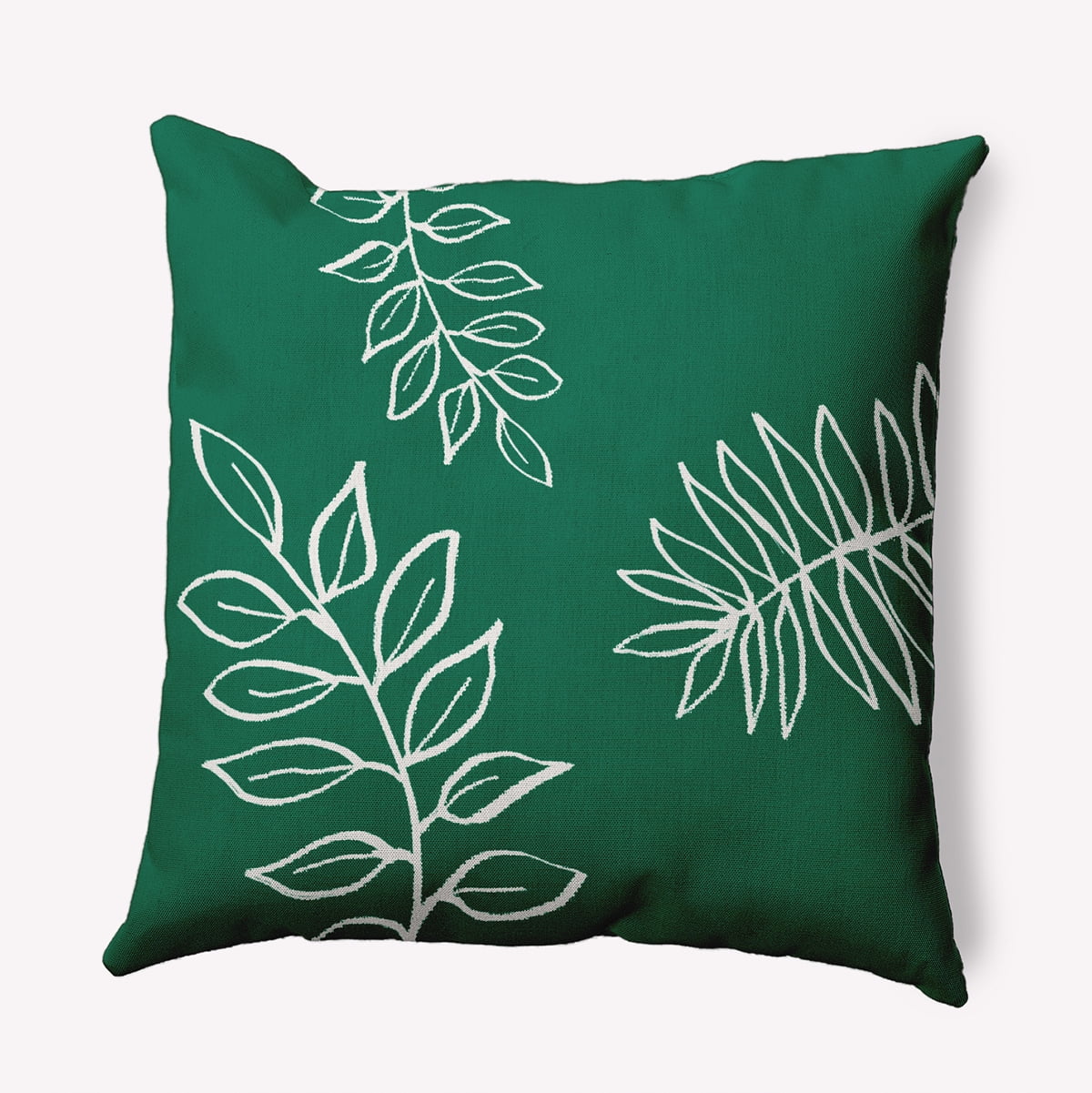 16"x16" Simply Daisy Fern Leaves Poly Accent Pillow, Green Qty 1
