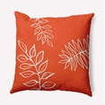 thumbnail image 1 of 16"x16" Simply Daisy Fern Leaves Poly Indoor/Outdoor Pillow, Orange Qty 1, 1 of 5