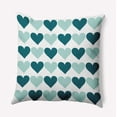 thumbnail image 1 of 16"x16" Simply Daisy Valentines Alternating Hearts Poly Accent Pillow, Teal Qty 1, 1 of 5