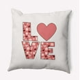 thumbnail image 1 of 16"x16" Simply Daisy Valentines LOVE with Flowers Poly Indoor/Outdoor Pillow, Mauve Qty 1, 1 of 5