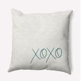 thumbnail image 1 of 16"x16" Simply Daisy Valentines XOXO with Hearts Poly Accent Pillow, Teal Qty 1, 1 of 5