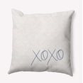 thumbnail image 1 of 16"x16" Simply Daisy Valentines XOXO with Hearts Poly Indoor/Outdoor Pillow, Blue Qty 1, 1 of 5