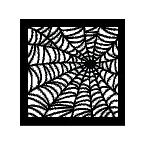 16"x16" Spooky Gothic Air Return Vent Cover in Spider Web Design Cast Aluminum Air Grille HVAC Duct Cover || Powder Coated Black No holes