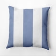thumbnail image 1 of 16 x16" Square Simply Daisy Awning Stripe Print Polyester Outdoor Pillow, Cornflower Blue, 1 of 5