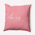 thumbnail image 1 of 16"x16" Square Simply Daisy Valentines Love in the Air Poly Indoor/Outdoor Pillow, Pink Qty 1, 1 of 5