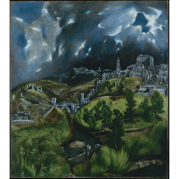 16"x18" Fine Art Quality Poster: El Greco - View of Toledo