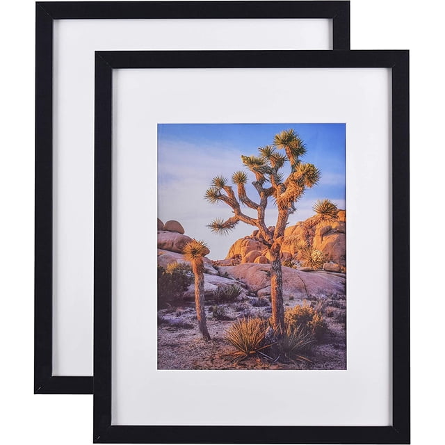 Mcs Set Of Two 16 X 20 Black Collage Matted Photo Frames Walmart