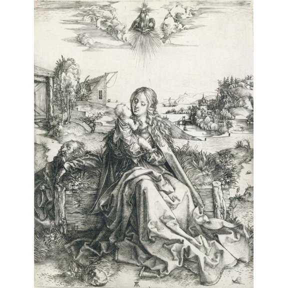 16"x21" Fine Art Quality Poster: Albrecht Durer - The Holy Family with the Dragonfly