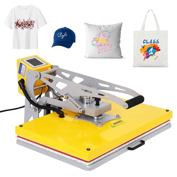 16"x24" Semi-Automatic Heat Press Machine 2000W 110V Magnetic Pull-Out Drawer, Large Format Industrial Clamshell, 240C Max Temp, 0-400s Timer, for T-Shirts, Sublimation, HTV