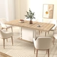 thumbnail image 1 of 160 - 200 Cm Aged Wood Effect Dining Table, Extendable For 6 10, White Oak, Strong Base Table Dining, Look, 10 People, Stable Stand, 1 of 6