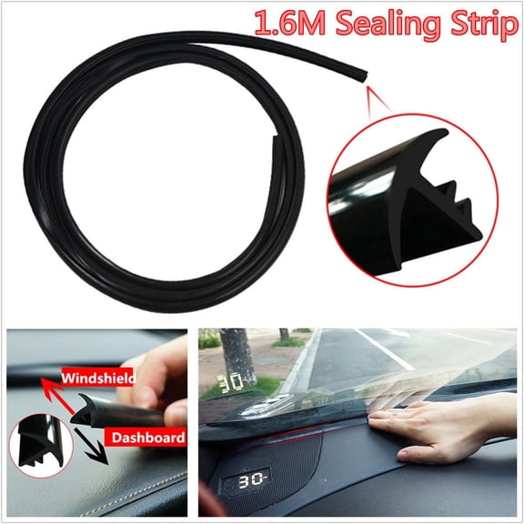 160 CM Carbon Fiber Dashboard Windshield Gap Sealing Strip Rubber Car Accessory
