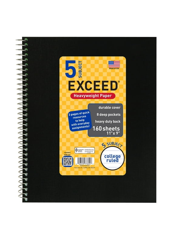 5Subject Spiral Notebooks in Spiral Notebooks