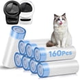 thumbnail image 1 of 160 Count  Litter Box Liners Compatible with Litter Robot 3 & 4,  Litter Liners for Automatic Litter Box, 10-12 Gallon Heavy Duty  Bags with Drawstrings, 25.19" x 15.7", 1 of 6