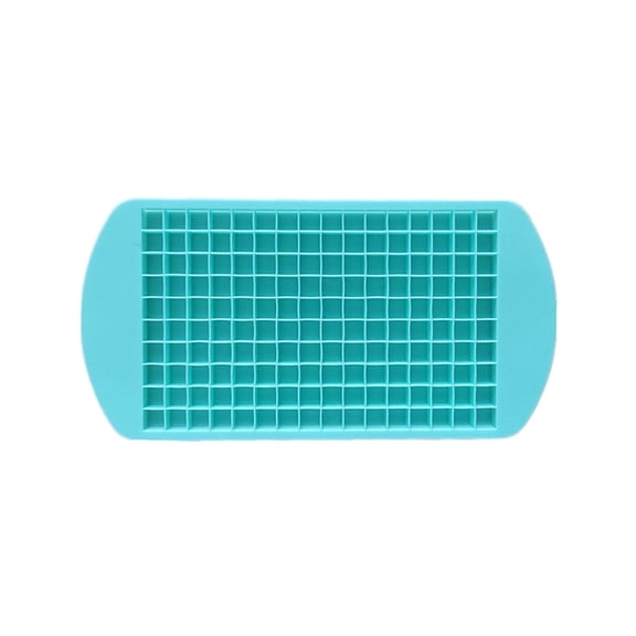 160 Grid Mini Cube Silicone Ice Tray Reusable Crushed Ice Cube Mold For Whiskey Cocktail Coffee Beverage Homemade Diy Making(Mint Green-23.2X11.7Cm)