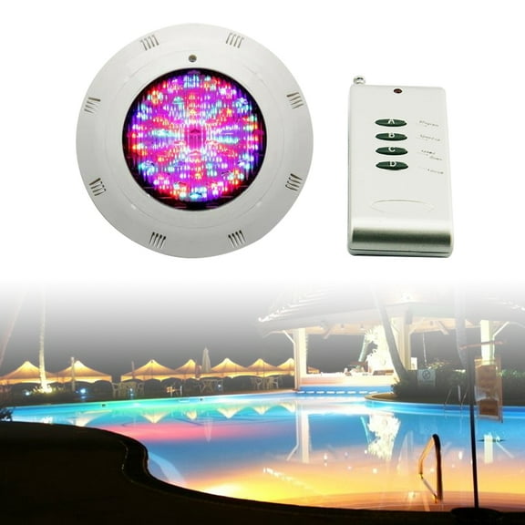 160 LED RGB Pool Light 18W Wall-Mount Fountain Light with Remote Control for Swimming Pools, Spa, Pond