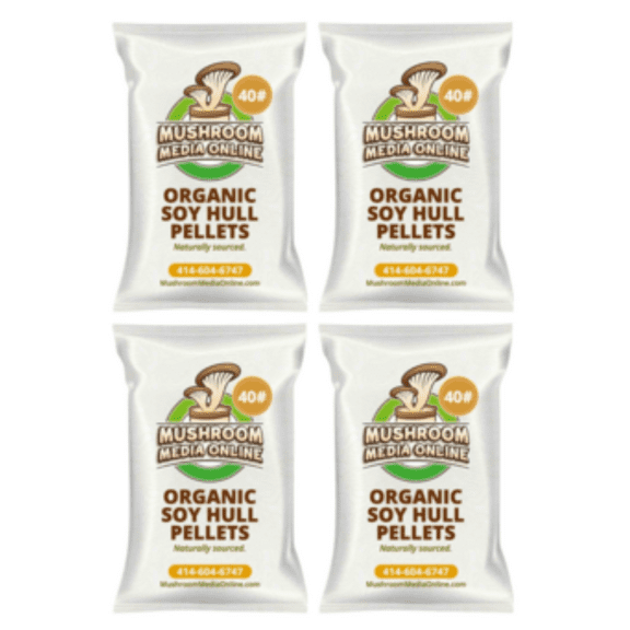 160# MushroomMediaOnline 100% Organic Soy Hull Mushroom Pellets