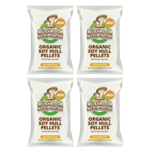 160# MushroomMediaOnline 100% Organic Soy Hull Mushroom Pellets