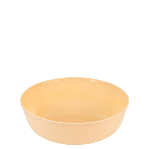 (160 PACK) EcoQuality 16 oz Round Beige Plastic Bowls Edge Collection - Disposable China Like Party Bowls, Heavy Duty Salad Bowls, Serving Bowl, Dessert, Wedding, Serveware