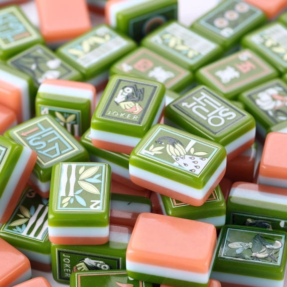 160 PCS American Mahjong Tile Set, 4 Layer 1.2 Inch Mahjong Game Set with , Complete Travel Mahjong Kit for Mahjong Enthusiasts Family Game Night