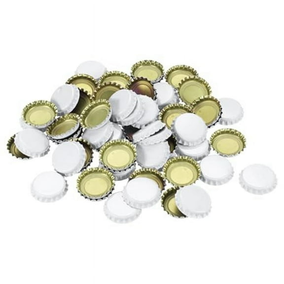 160 PCS Bottle Caps for Crafts, 1 Inch Decorative Metal Beer Bottle Caps Bulk Flattened Charm for DIY Craft White