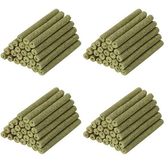 160 PCS Natural Mixed Grass Stick Chew Toys for Guinea Pig Rabbit Gerbil Parrot Bunny and Other Small Animals