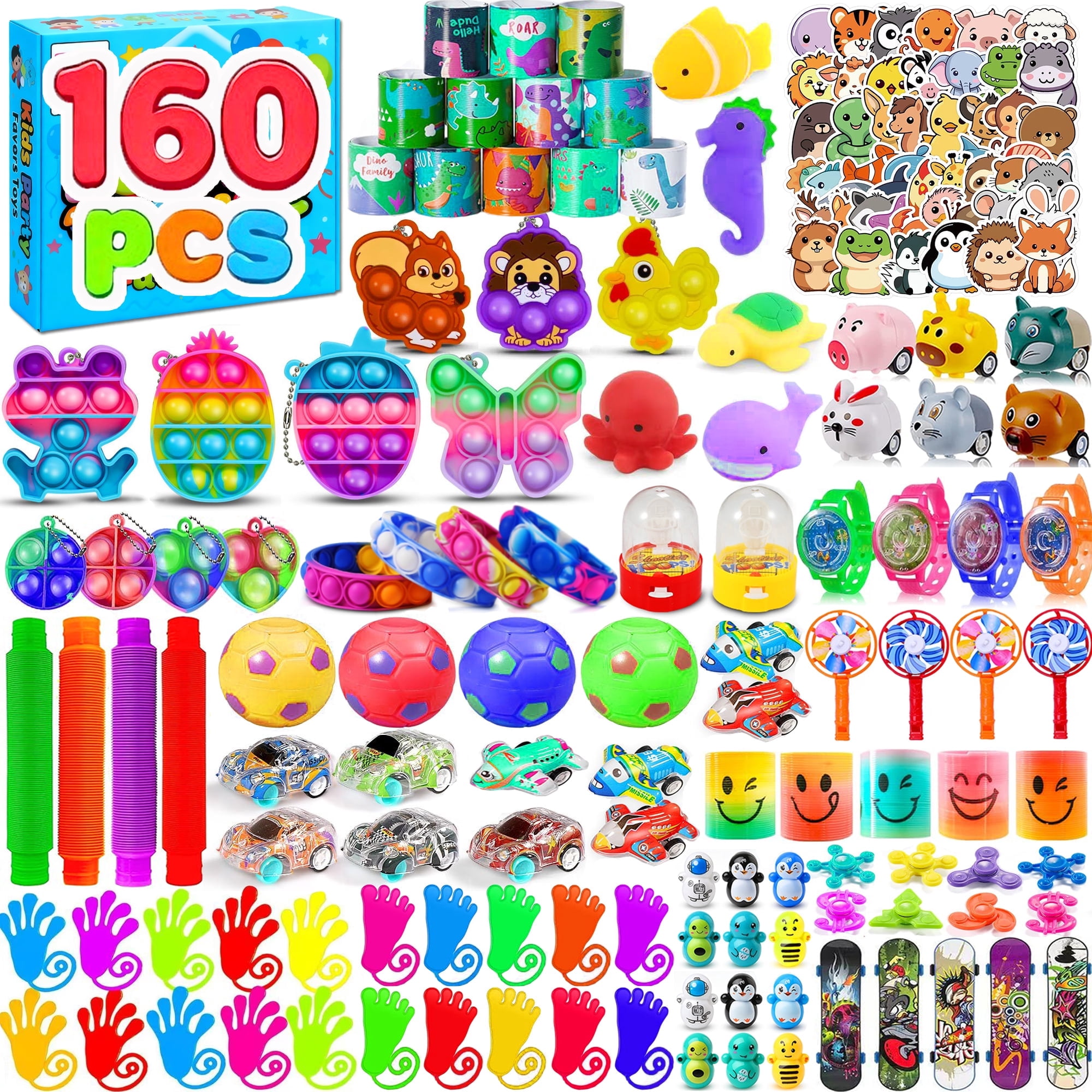 160 PCS Party Favor for Kids Goodie Bags Stuffers, Prize Box Toys for ...