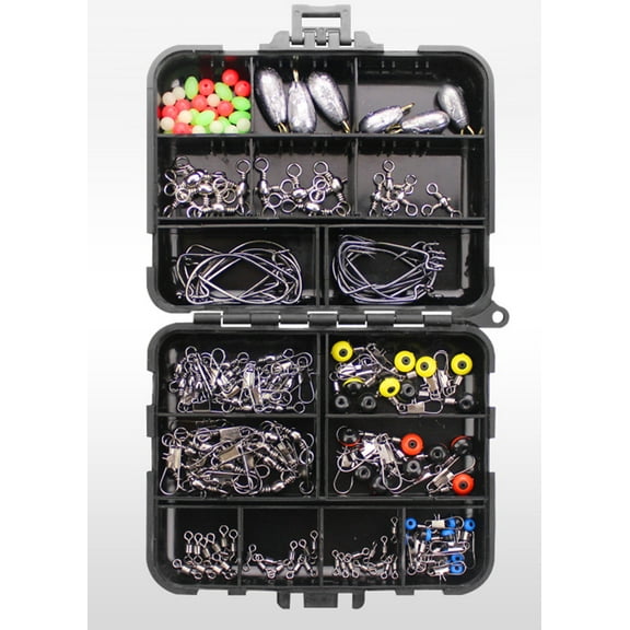 160 PCS Set Fishing Tackle Box Full Loaded Accessories Hooks Lures Baits Worms