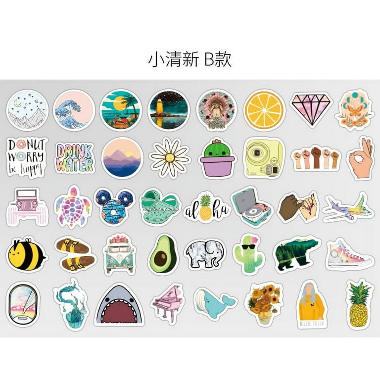 300 PCS Stickers Pack (50-850Pcs/Pack), Colorful VSCO Waterproof Stickers,  Cute Aesthetic Stickers. Laptop, Water Bottle, Phone, Skateboard Stickers