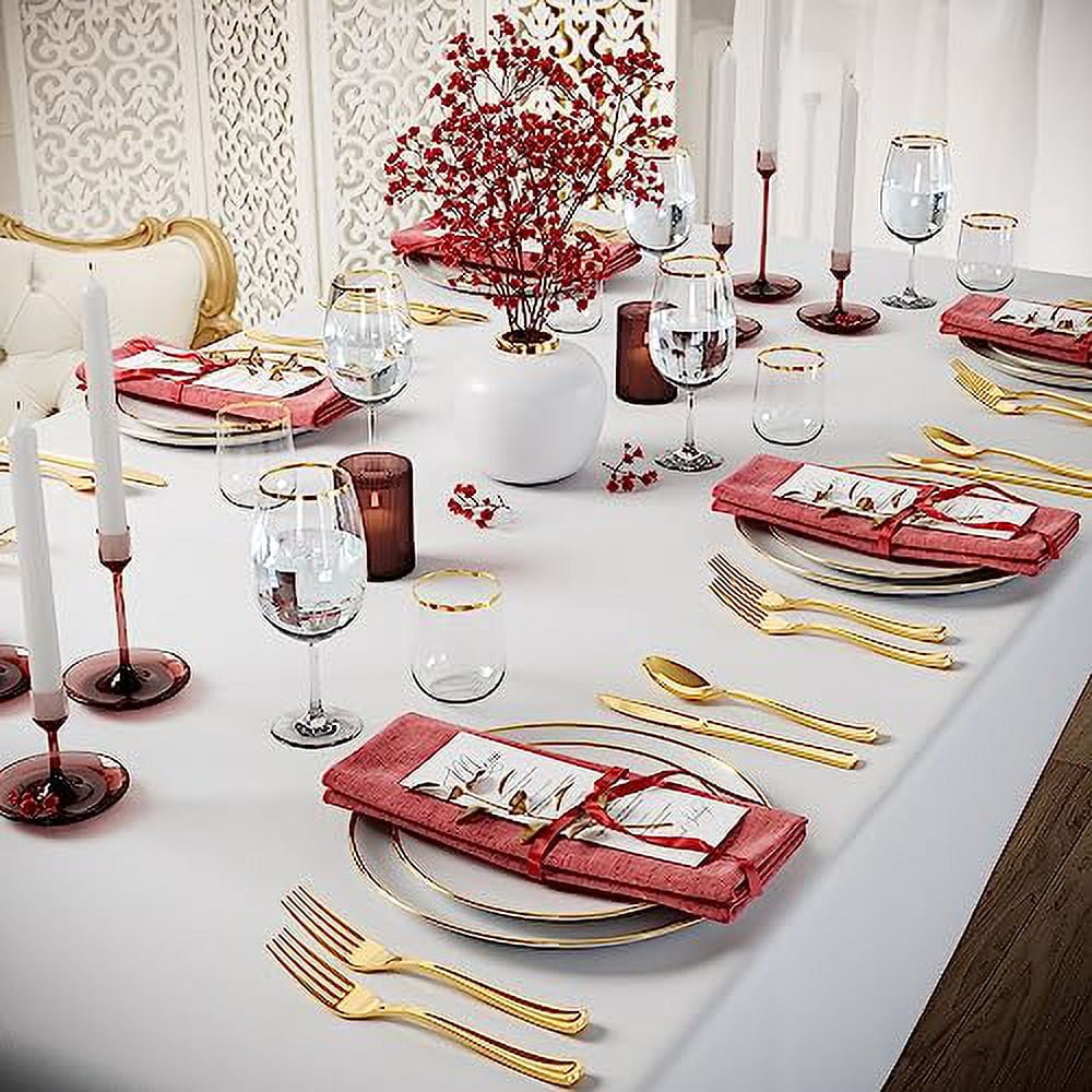 160 Pack Gold Plastic Tea Spoons Heavy Duty Gold Disposable