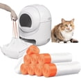 thumbnail image 1 of 160 Pack  Litter Bags,Compatible with Litter Box Robot 3 & 4,Heavy Duty Automatic  Litter Box Liners,10-12 Gallons, 1 of 6