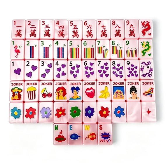 160 Pcs American Mahjong Set, 4-Layer Premium Acrylic Mahjong Tiles, Portable Table Game for Home Travel Parties & Adult Social Events