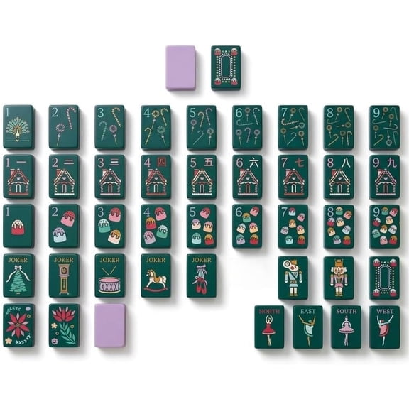 160 Pcs American Mahjong Tile Set, 1.4" 4 Layer Acrylic Premium Mahjong(Circus)