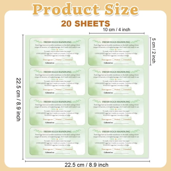 160 Pcs Egg Carton Labels Farm Fresh Eggs Sticker Collected Date Writable PET Adhesive Egg Packaging Sticker for Box Container Carton Farm Supplies 2x4 Inch