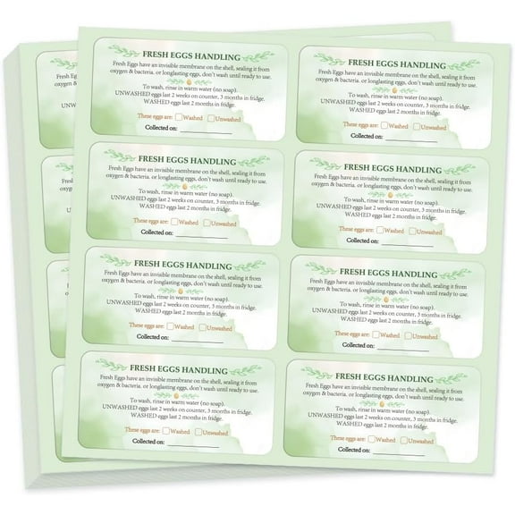 160 Pcs Egg Carton Labels Farm Fresh Eggs Sticker Collected Date Writable PET Adhesive Egg Packaging Sticker