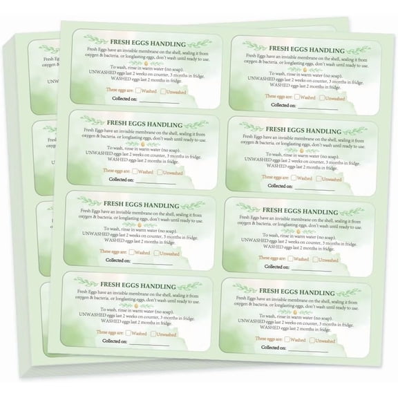 160 Pcs Egg Carton Labels Farm Fresh Eggs Sticker Collected Date Writable PET Adhesive Egg Packaging Sticker