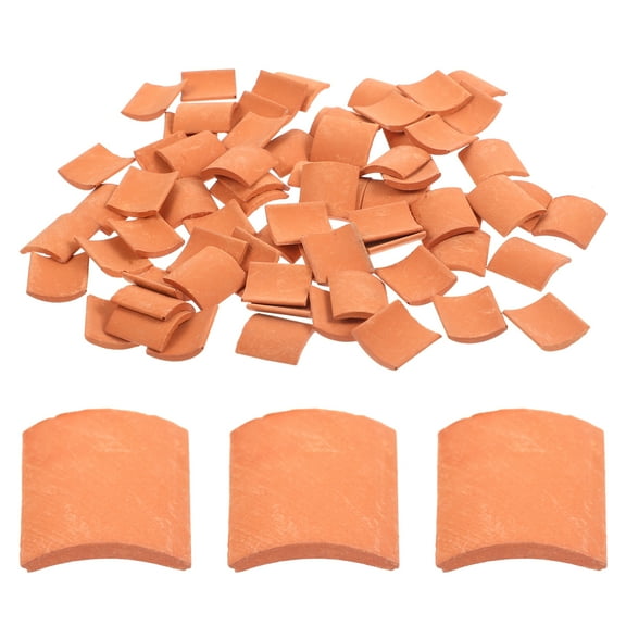 160 Pcs Mini Bricks Clay Dollhouses Roof Tiles Model Tiny Construction Kit DIY Miniature