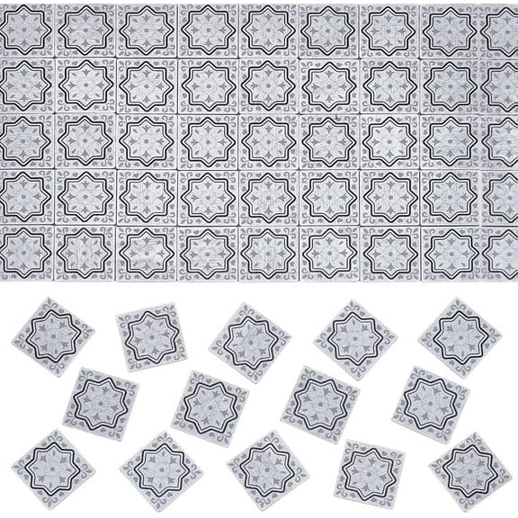 160 Pcs Mini Wood Double-Sided Dollhouse Floor Tiles White Square 1/12 Scale Dollhouse Floor Tiles Miniature Wood Furniture Mini House Accessories for Photo Props Home Decor