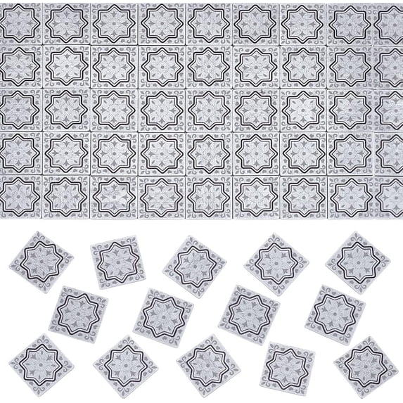160 Pcs Mini Wood Double-Sided Dollhouse Floor Tiles White Square 1/12 Scale Dollhouse Floor Tiles Miniature Wood Furniture Mini House Accessories