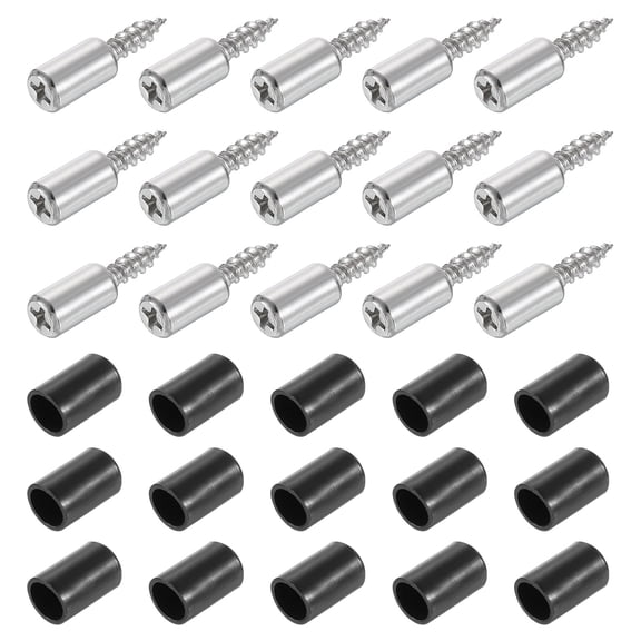 160 Pcs Self-Tapping Screws, Shelf Support Pegs with Non-Slip Sleeve Support Cabinet Shelf Pins Shelf Pegs Self Drilling Screws for Kitchen Cabinets Bookcases Closet, Black